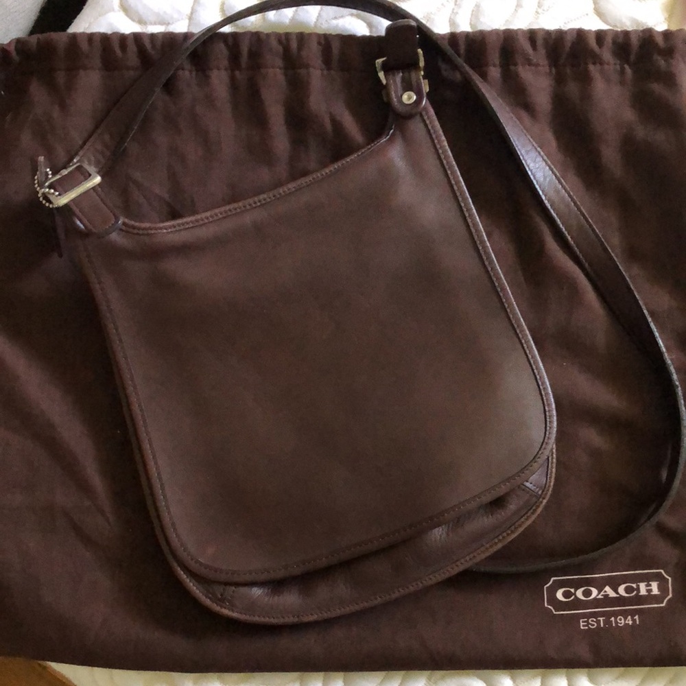 Vintage Coach Saddle Legacy Hippie Crossbody Bag